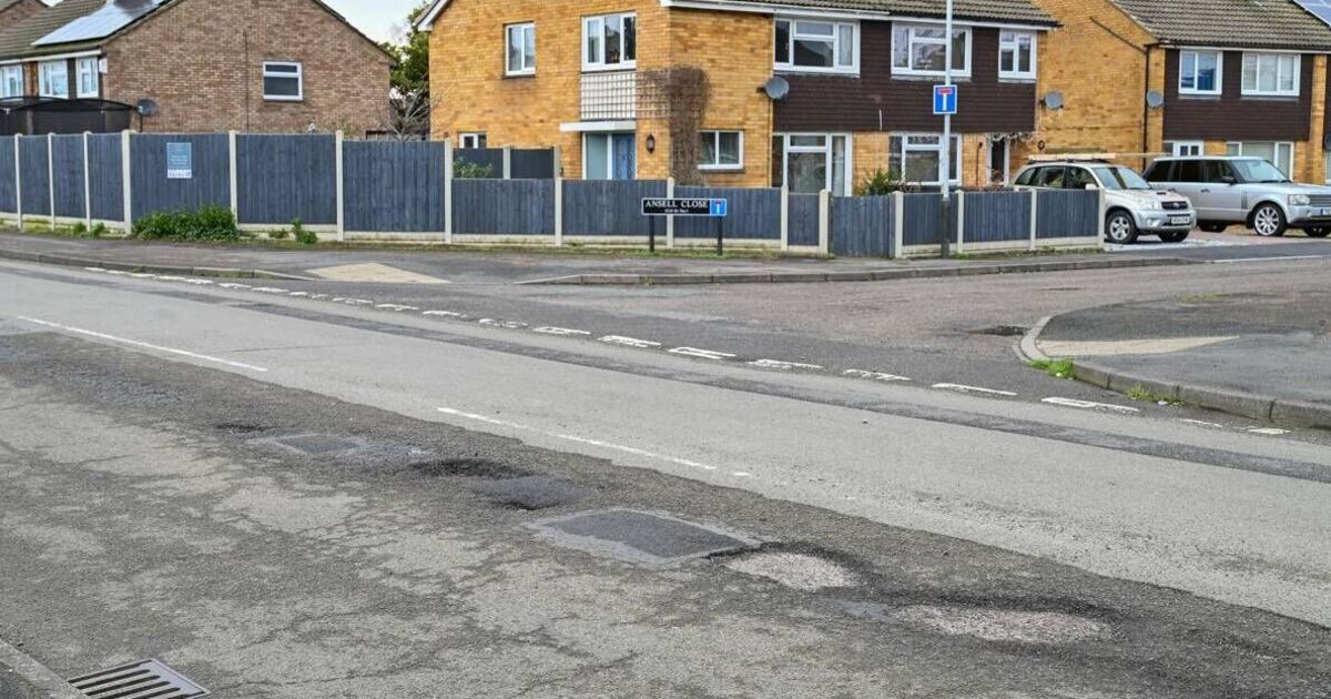 Locals outraged as council only fixes 160m of road – leaving rest full of potholes | UK | News