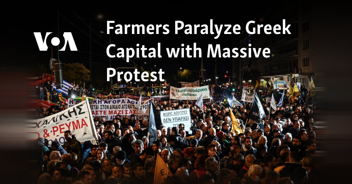 Farmers Paralyze Greek Capital with Massive Protest