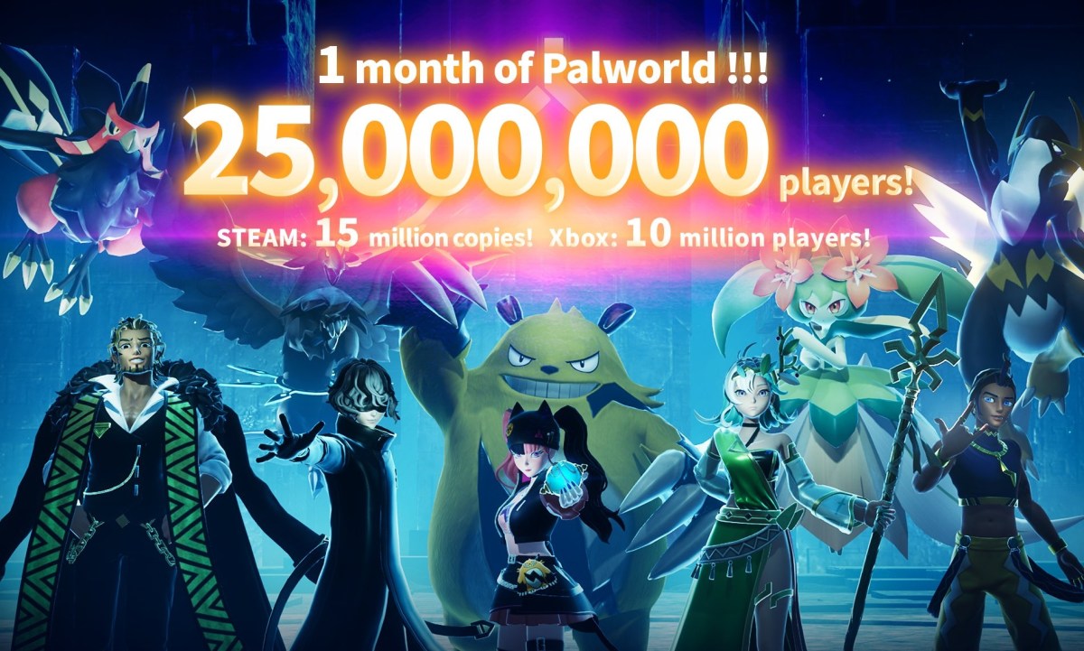 Palworld hits 25M players as it co-exists with Helldivers 2