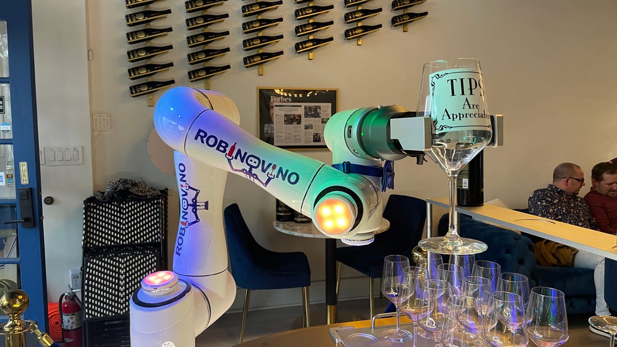 A robot sommelier spilled wine on my pants. Then it asked for a tip
